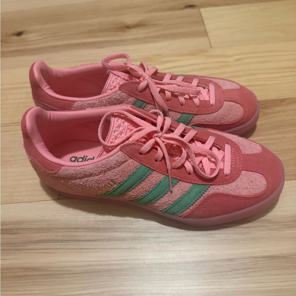 Pink Adidas Gazelles